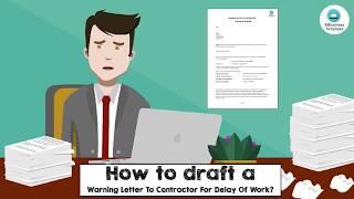Warning letter to contractor for delay of work