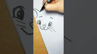 How to draw cat #Shorts #art #draw #drawing #satisfying #painting #amazingArt #catdrawing #catvideos