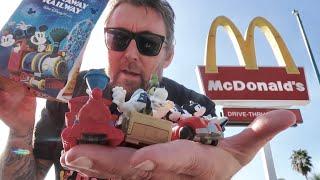 Finding The NEW McDonalds Disney World Happy Meal Items At Six Different Locations Near Disneyland