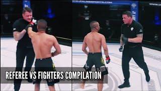 REFEREES VS FIGHTERS - MMA COMPILATION / REFEREE CHOKES FIGHTERS [HD] 2024