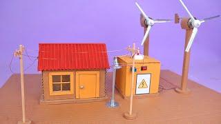 Amazing WIND GENERATOR MODEL made with recyclable materials