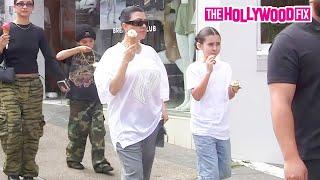 Kourtney Kardashian's Son Calls Paparazzi Stalkers While Grabbing Ice Cream & Shopping In Australia