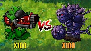 PVZ 1 Fusion Challenge!! 1 Fusion Plants VS 100 Ultimate Obsidian Gargantuar - Who Will Win?
