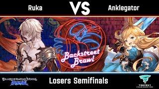 Ruka (Lucilius) vs Anklegator (Charlotta) - GBVS:R Losers Semifinals - Backstreet Brawl #2