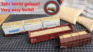 It could'nt be simpler! Building loads of wood chips and sawdust for H0 model railroad 1/87