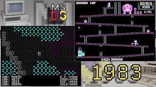 20 MS-DOS games released in 1983 - in under 5 minutes