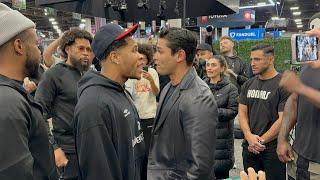 Ryan Garcia SHOVES Devin Haney; massive chaos ensues in Las Vegas boxing face off!
