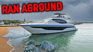 60 ft. yacht has UNSEEN damage after running aground