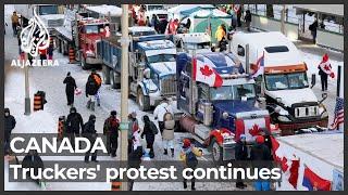 Thousands across Canada join truckers protesting COVID curbs