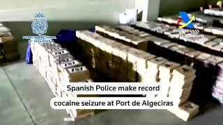 Spanish police make record cocaine seizure