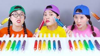 Jello Shooter Race Challenge 주사기 젤리 먹방 DONA 도나