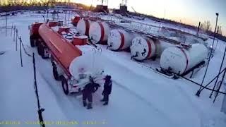 Idiots Try To Thaw Flammable Tanker Valve Using a Blow Torch