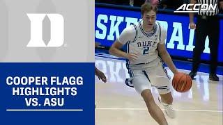 Duke Cooper Flagg Highlights vs. Arizona State