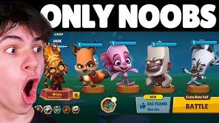 CARRYING FULL NOOB CHARACTERS TEAM IN ZOOBA!