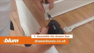 Blum INTERNAL Metabox - shallow kitchen drawer box - 1 of 2   Assemble the drawer box