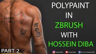 Polypaint in Zbrush with Hossein Diba - Part 2 - Tattoos