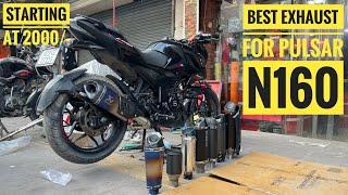 Best Exhaust for Pulsar N160 || Starting at 2000/- || karol bagh || #theprincezone #pgx #exhaust