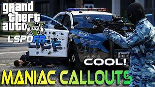 Playing GTA 5 As A POLICE OFFICER || MANIAC CALLOUTS || GTA 5 Lspdfr Mod