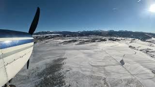 Landing Granby Airport (KGNB) in the winter in a Cessna 182RG