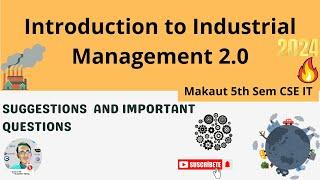 Industrial Management Suggestion for ExamMakaut #makaut #physics #exam #2024 #job #btech #aicte