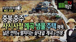 충북 충주 사유지내 계곡 전원주택 매매 사시사철 눈부신 꽃대궐 그리고 샘물과 연못 충주부동산 - 발품부동산TV