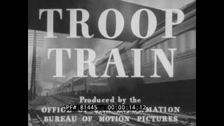 WWII " TROOP TRAIN "  AMERICAN RAILROADS IN WORLD WAR II   WWII   81445