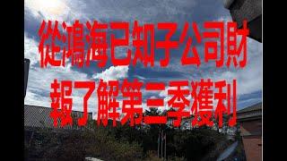 11月13日！從鴻海已知子公司財報了解第三季獲利！