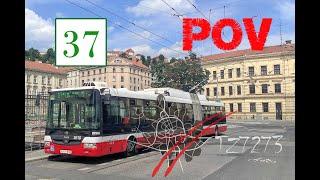 DPMB Linka 37 - POV video s 31Tr v trase Mendlák - Nemocnice Bohunice přes Kohoutovice