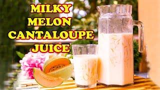 MILKY MELON JUICE | Cantaloupe Juice | How to make melon coolers