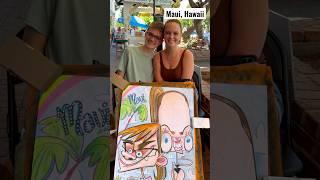 He hadn’t laughed that hard before! #caricature #art #hawaii #maui #artist #lahaina #caricatures