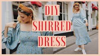 The EASIEST TUTORIAL for sewing A SHIRRED DRESS [no pattern required] *BYHANDLONDON*