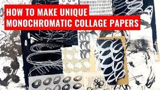 How To Make Unique Monochromatic Collage Papers