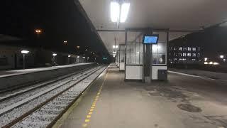 Inside Snow Covered Lyngby Station At Midnight | Copenhagen Denmark in December