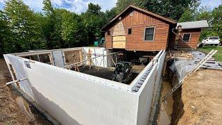 Building an ICF Foundation Under an Existing House - House Build#3
