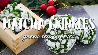 BEST Matcha Crinkle Cookies