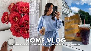 VLOG: glowy summer make up, real and raw chat, new movies, recharging & enjoying the summer!