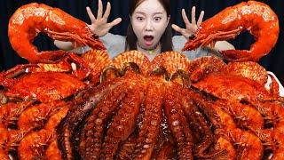[Mukbang ASMR] Spicy Octopus  Giant Seafood Boil  Crab & Abalone Recipe Ssoyoung