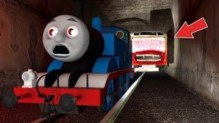 Building a Thomas Train Rescue Train Family Chased By Bus Eater in Garry's Mod