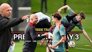 Liverpool Training Arne Slot leads team training, high intensity, for Pre season Friendlies