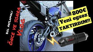 YAMAHA MT07 MOTOR |4K VLOG| NEW EXHAUST ️