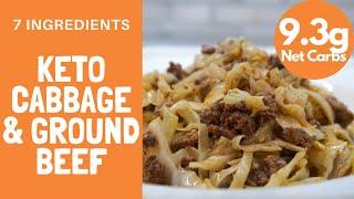 BEST KETO CABBAGE AND GROUND BEEF RECIPE | How to make a simple high fat low carb meal for keto