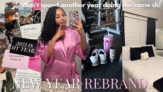 the ULTIMATE 2025 new year reset (BECOMING HER) | vision board, goal setting, organizing + more