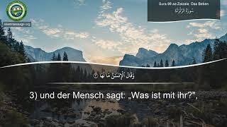 Quran Surah 99 Az-Zalzalah (German translation)