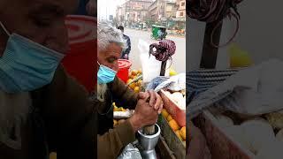 Fresh Orange Juice on the Streets of Lahore, Pakistan 