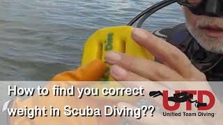 How to find your correct weight in scuba diving