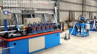 Pre-punch roll forming machine