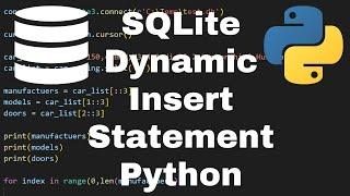 How to Dynamically Create Insert Statements in SQLite Python - Python SQLite Practice Problem