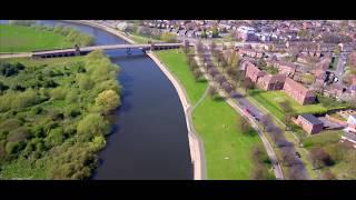 FLYING OVER DERBYSHIRE / NOTTINGHAMSHIRE LANDSCAPE