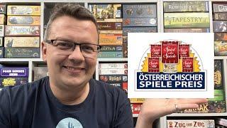 Österreichische Spielepreis - Gewinner 2022 - vom Kinderspiel bis zum Expertenspiel