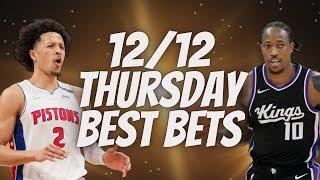 Best NBA Bets, Player Prop Picks, Parlays, Predictions FREE Thursday Today December 12th 12/12